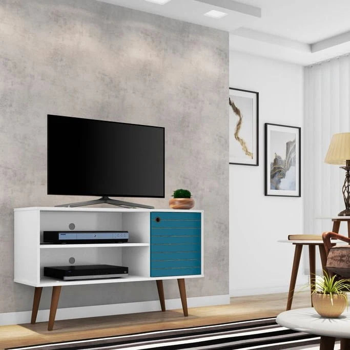 Mobile consolle multimediale Mid-Century Modern con contenitore