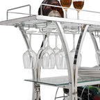 Carrello Bar Industriale Carrello Bar e Servizio da Cucina per la Casa con Ruote