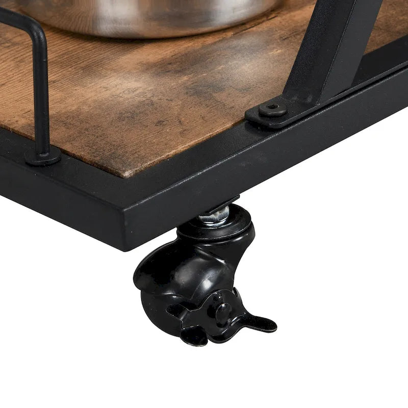 Carrello Bar Industriale Carrello Bar e Servizio da Cucina per la Casa con Ruote