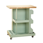 Carrello da Cucina su Ruote con Portabottiglie