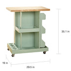 Carrello da Cucina su Ruote con Portabottiglie