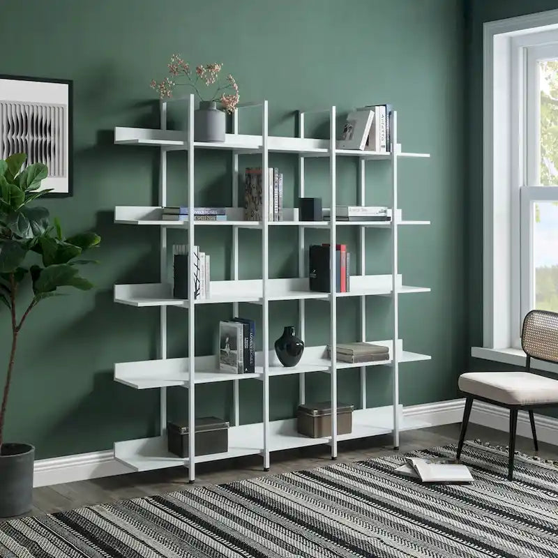 Libreria aperta a 5 ripiani, stile industriale vintage