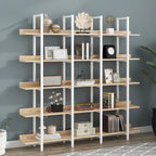 Libreria aperta a 5 ripiani, stile industriale vintage