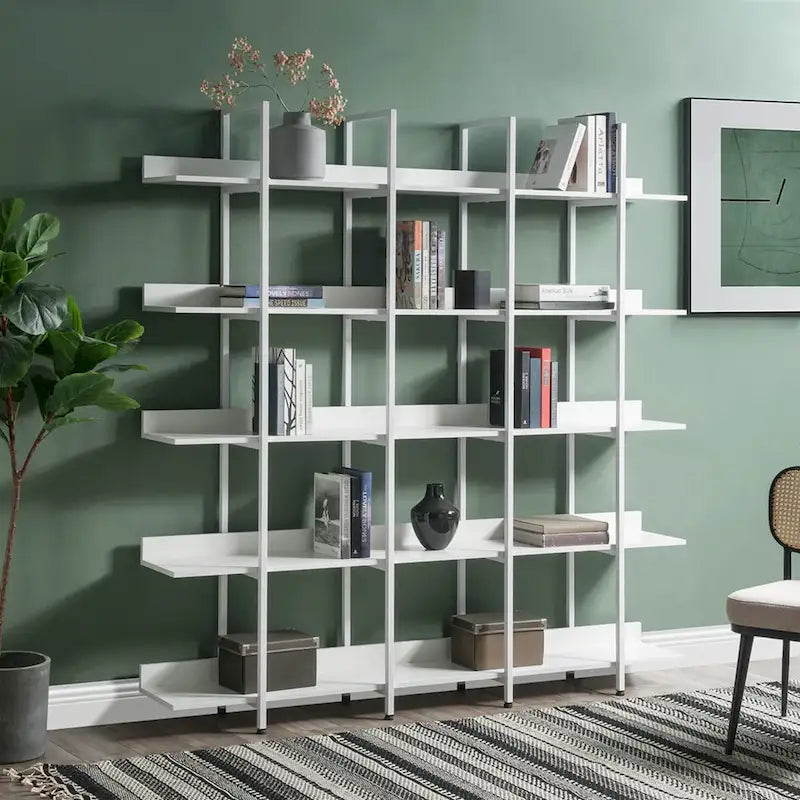 Libreria aperta a 5 ripiani, stile industriale vintage