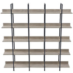 Libreria aperta a 5 ripiani, stile industriale vintage