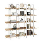 Libreria aperta a 5 ripiani, stile industriale vintage