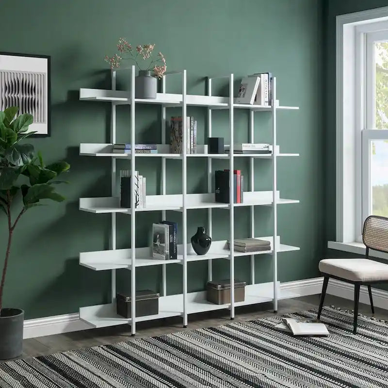 Libreria aperta a 5 ripiani, stile industriale vintage