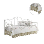 Divano letto singolo in metallo bianco