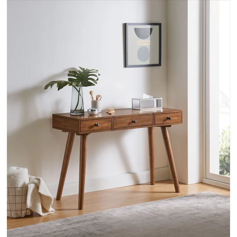 Toeletta/scrivania a 2 cassetti Mid-Century Modern 44