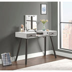 Toeletta/scrivania a 2 cassetti Mid-Century Modern 44