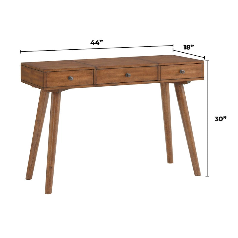 Toeletta/scrivania a 2 cassetti Mid-Century Modern 44