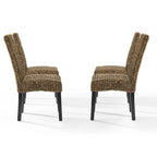 Sedia da pranzo Edgewater in giacinto d'acqua/legno (set da 4) - 24x18,75x37,38