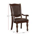 Set di 2 poltrone in similpelle color ciliegio marrone ed espresso