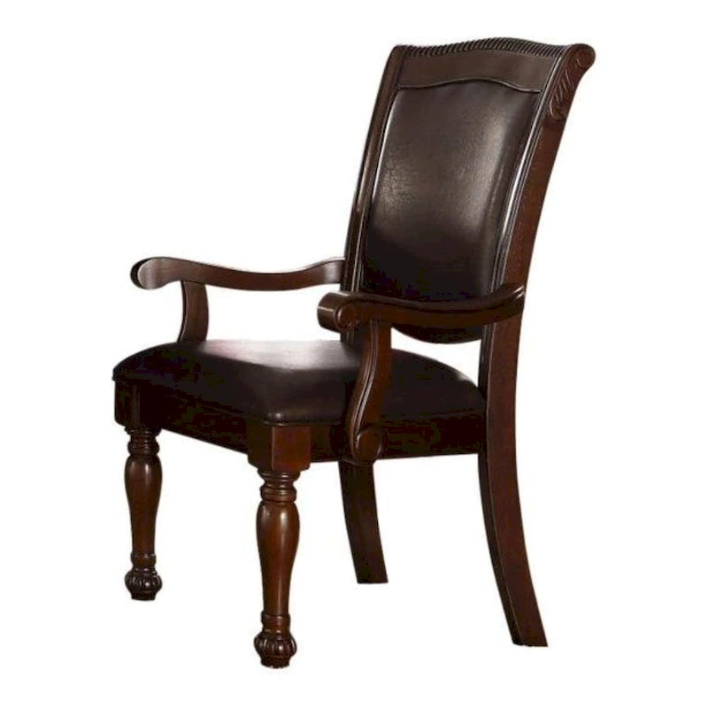 Set di 2 poltrone in similpelle color ciliegio marrone ed espresso