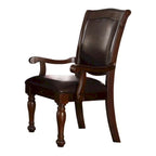 Set di 2 poltrone in similpelle color ciliegio marrone ed espresso