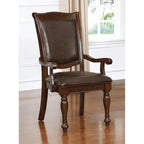 Set di 2 poltrone in similpelle color ciliegio marrone ed espresso