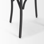 Sedia da pranzo in legno marrone chiaro con struttura in ferro (set da 2) - 20,0L x 18,0P x 5,5H