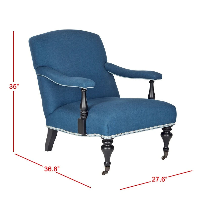 Poltrona in acciaio blu - 27,6 x 36,8 x 35 - 28Lx37Px35A