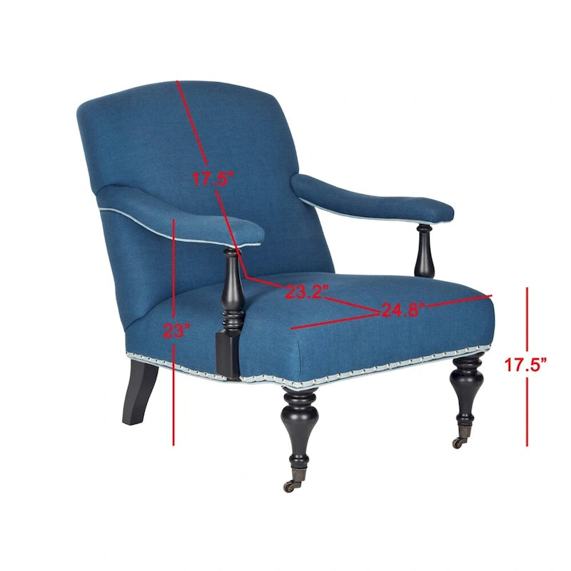 Poltrona in acciaio blu - 27,6 x 36,8 x 35 - 28Lx37Px35A