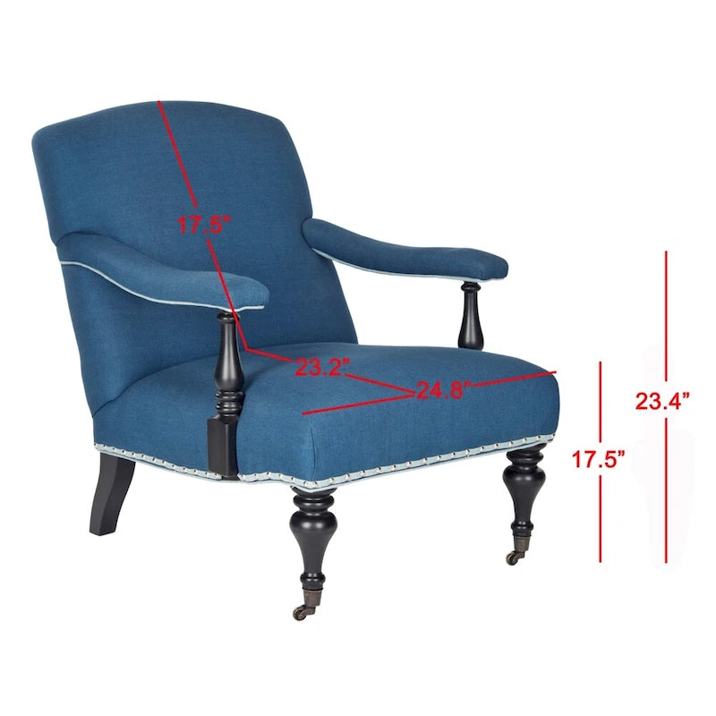 Poltrona in acciaio blu - 27,6 x 36,8 x 35 - 28Lx37Px35A