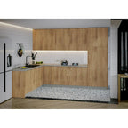 Base in Teak Naturale e Nera, Misura 8x10 piedi di Larghezza - 126x96