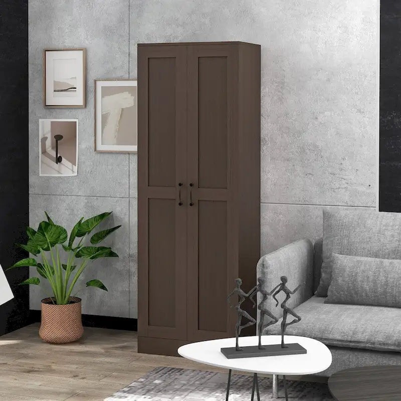 Credenza da cucina con ante, cassetto e ripiano regolabile