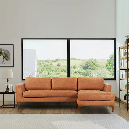  Calle 114 Right-Facing Sectional - Full Grain Genuine Italian Leather