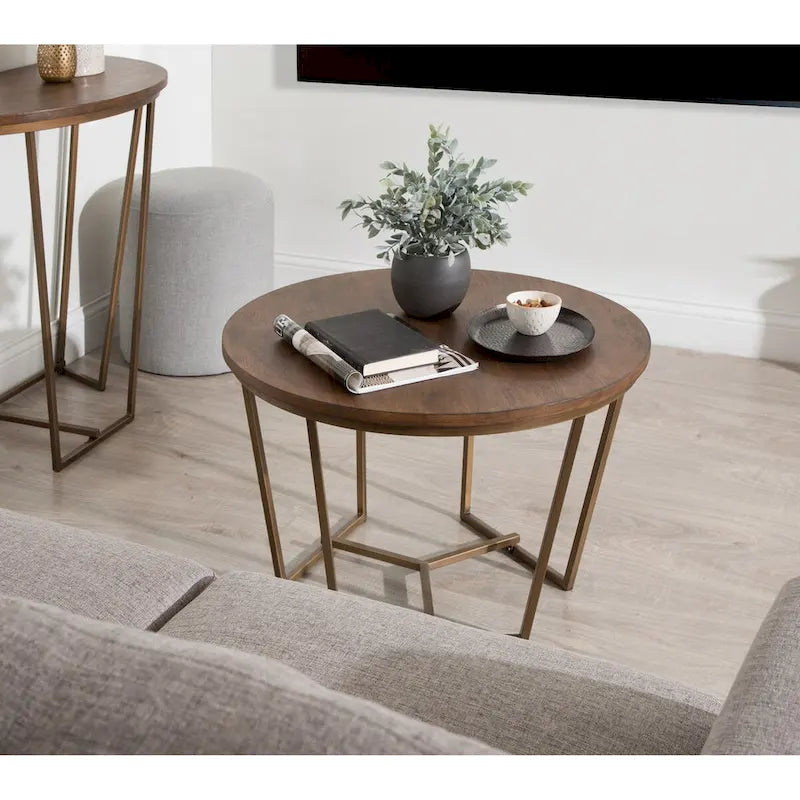 Solvay Wood and Metal Coffee Table