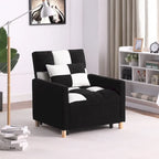 Poltrona Letto Convertibile, Poltrona Regolabile con Cuscino, Poltrona Letto Multifunzionale