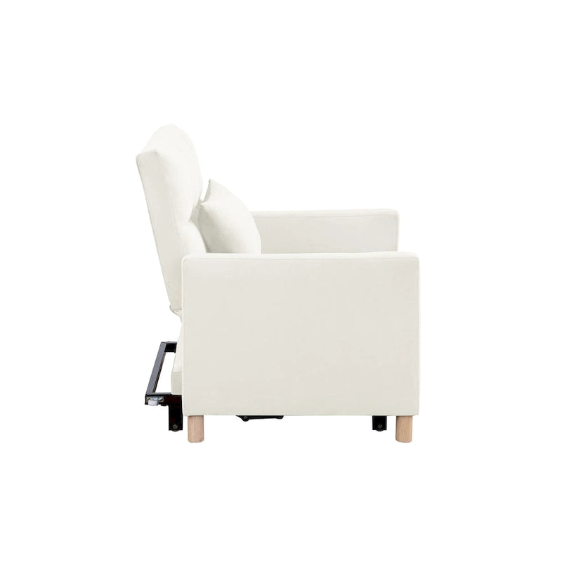 Poltrona Letto Convertibile, Poltrona Regolabile con Cuscino, Poltrona Letto Multifunzionale