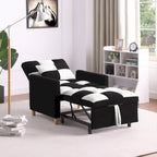 Poltrona Letto Convertibile, Poltrona Regolabile con Cuscino, Poltrona Letto Multifunzionale