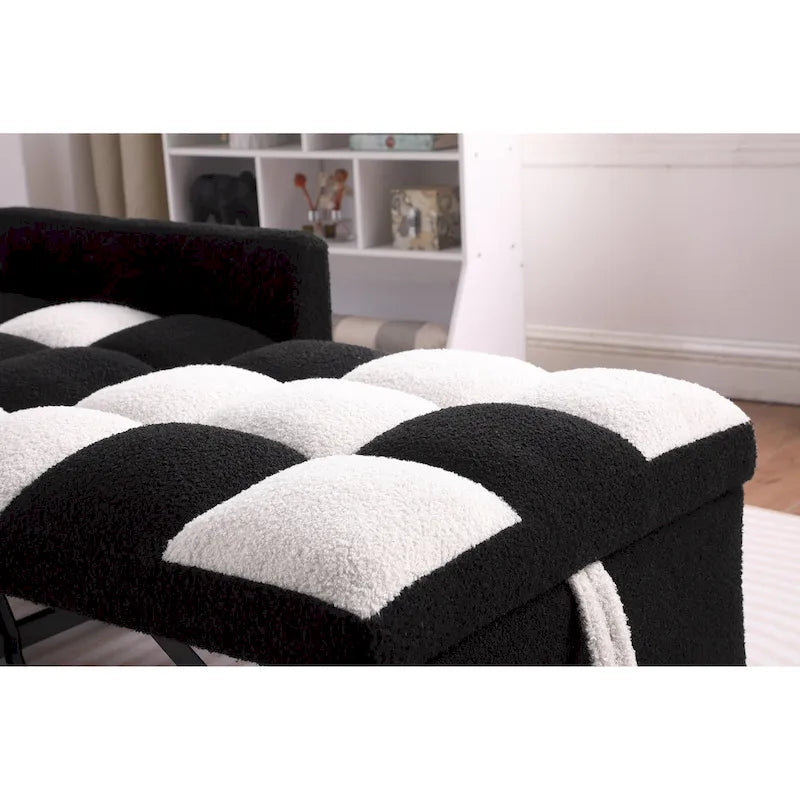 Poltrona Letto Convertibile, Poltrona Regolabile con Cuscino, Poltrona Letto Multifunzionale