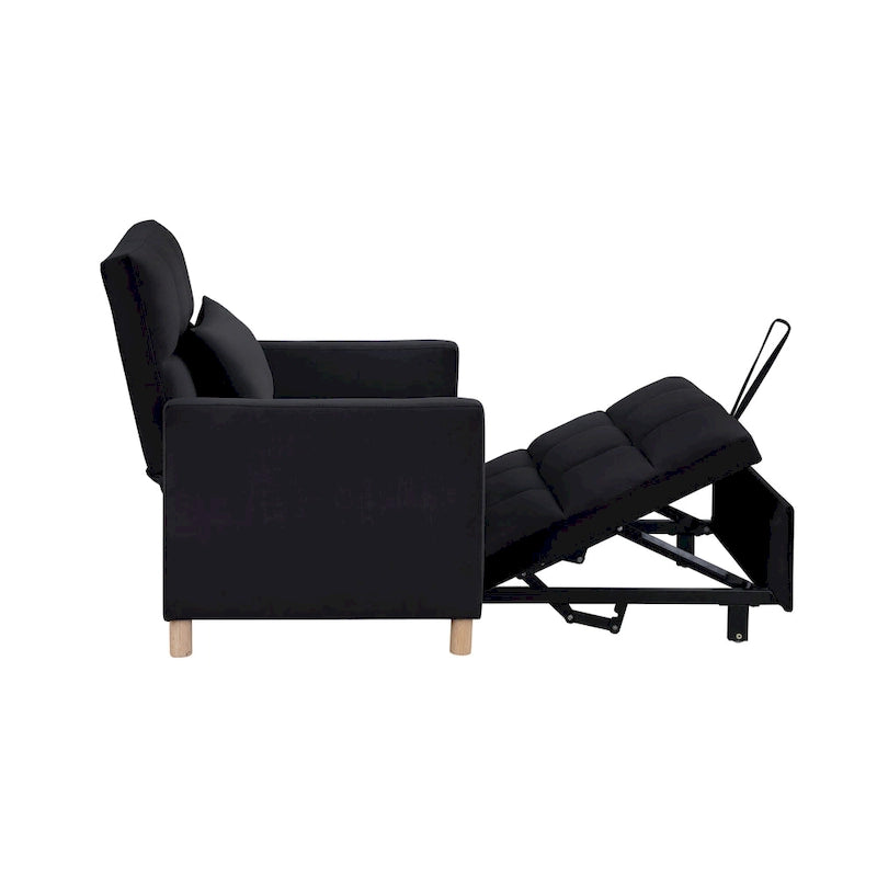Poltrona Letto Convertibile, Poltrona Regolabile con Cuscino, Poltrona Letto Multifunzionale