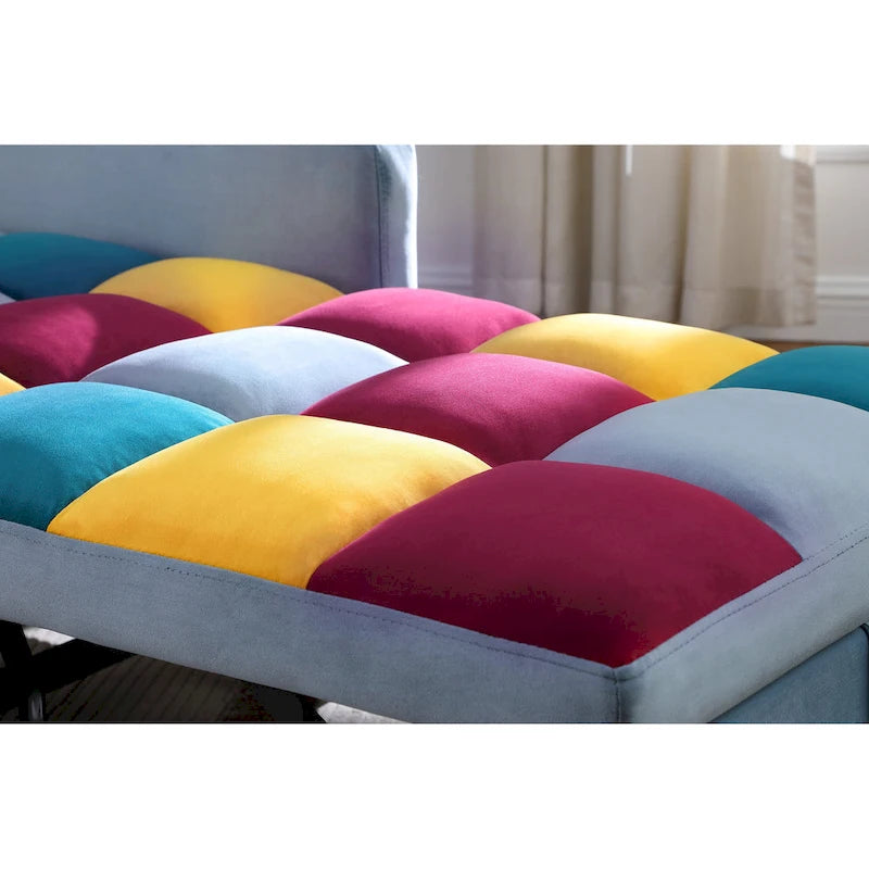 Poltrona Letto Convertibile, Poltrona Regolabile con Cuscino, Poltrona Letto Multifunzionale