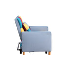 Poltrona Letto Convertibile, Poltrona Regolabile con Cuscino, Poltrona Letto Multifunzionale