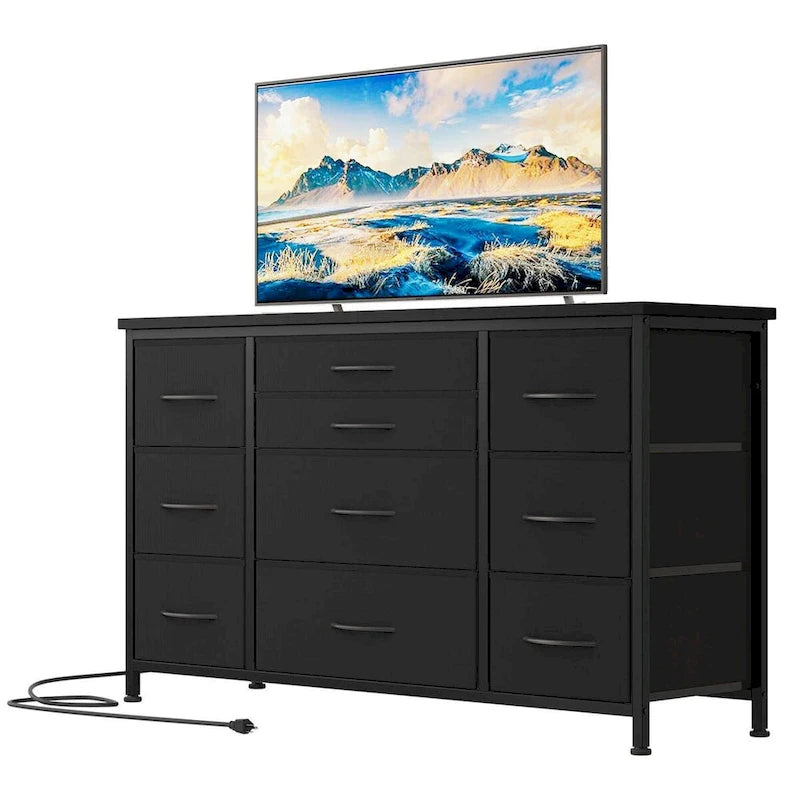 Mobile TV con presa di corrente, 10 cassetti per TV da 55" - n/a