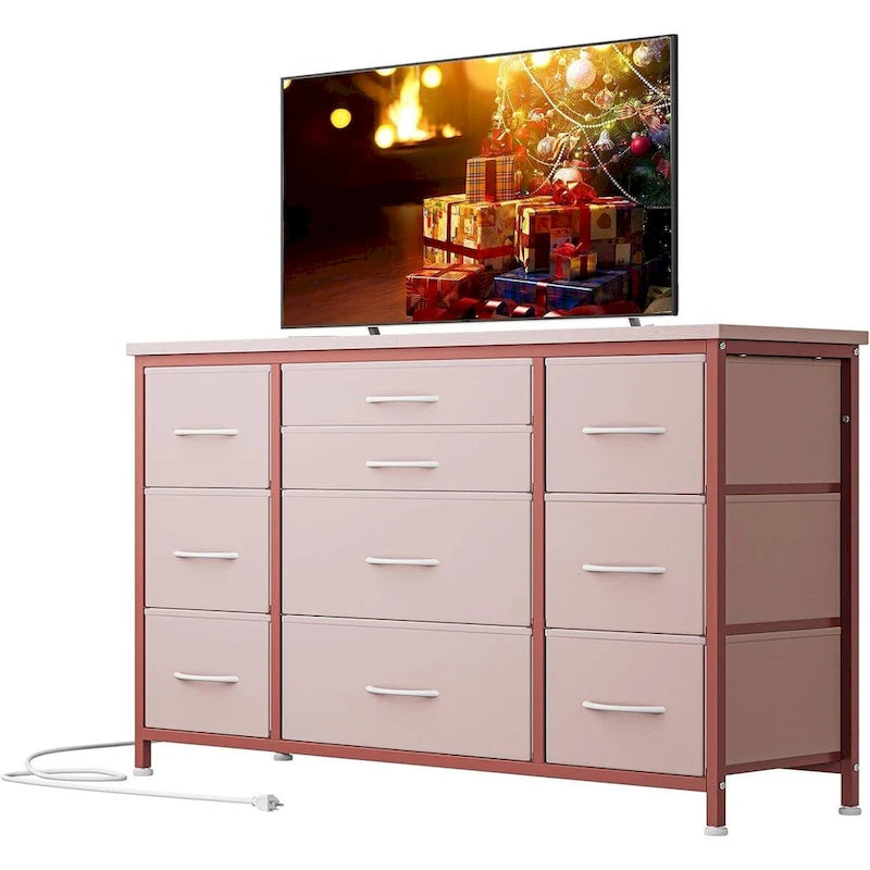 Mobile TV con presa di corrente, 10 cassetti per TV da 55" - n/a