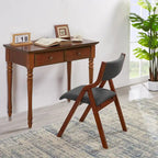 Set di 2 sedie pieghevoli moderne in legno imbottite con seduta imbottita