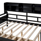 Divano Letto in Legno a Grandezza Naturale con Mensola Laterale e Due Cassetti