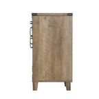 Mobile Credenza Classico da Fattoria in Rovere con Quattro Ante e Vano Porta Documenti - 64,7L x 15,8P x 29,7A