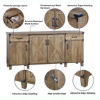 Mobile Credenza Classico da Fattoria in Rovere con Quattro Ante e Vano Porta Documenti - 64,7L x 15,8P x 29,7A