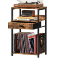 Mobile Porta Giradischi con Portadischi in Vinile - 40x30x70 cm