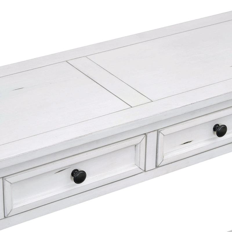 Tavolo Consolle/Tavolo da Divano con Cassetti Contenitori e Ripiano Inferiore per Ingresso Corridoio