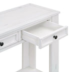 Tavolo Consolle/Tavolo da Divano con Cassetti Contenitori e Ripiano Inferiore per Ingresso Corridoio